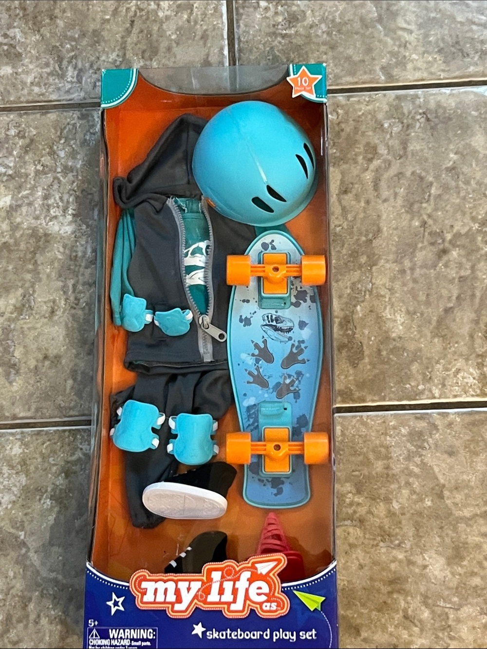 My Life as Skateboard Play Set - Blue and Teal